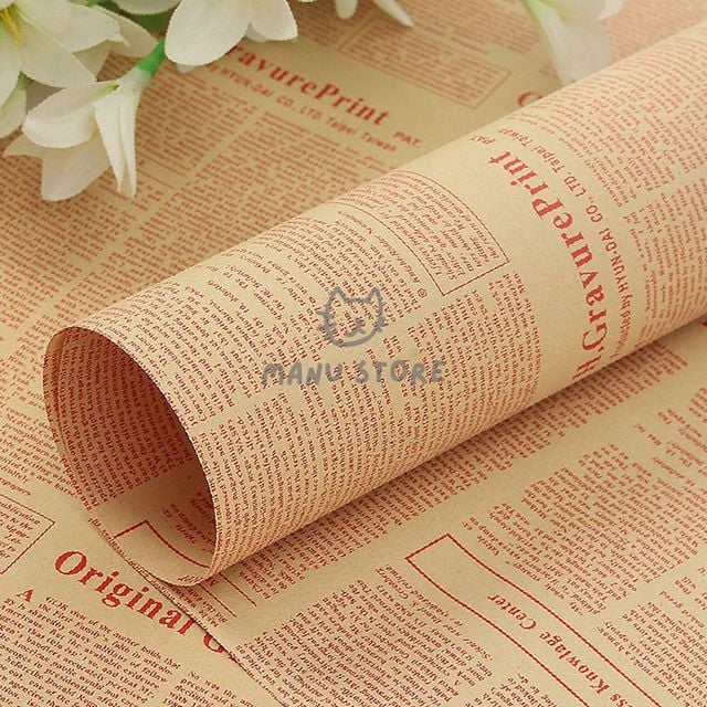 영문크라프트포장지 꽃포장재료 크라프트 포장지 45장 70x50cm 레드