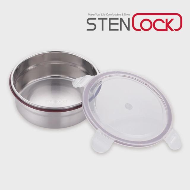 원형 스텐 밀폐용기 700ml - 위생적인 스테인리스 용기