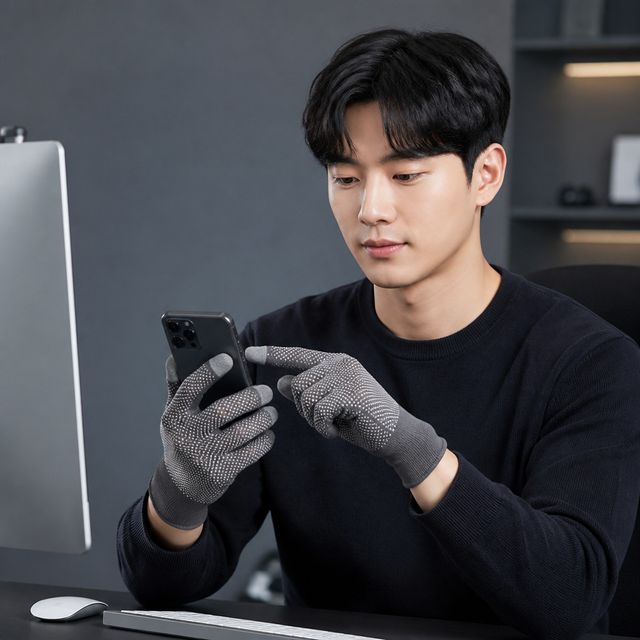 도트장갑 엠보싱 스마트폰 터치장갑 겨울 안전장갑 작업용 장갑