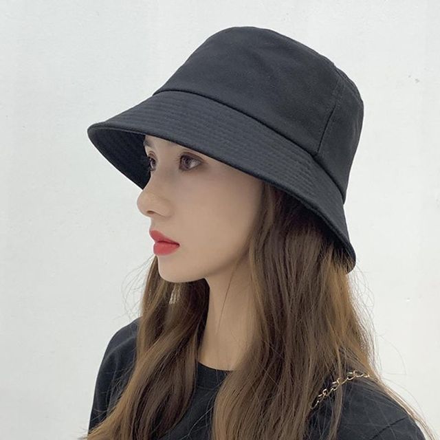 심플 코튼 햇 여성용 벙거지 모자 여름용 캐주얼