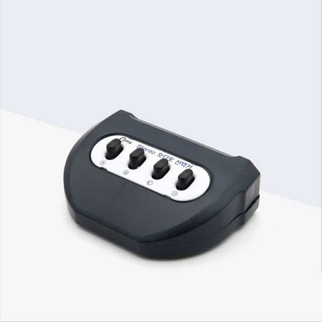 3.5mm 스테레오 선택기 4대1 수동 스위치 Stereo 오