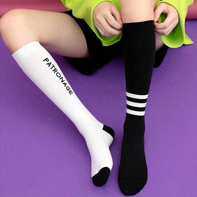 여자 스포츠 골프 웨어 테니스 무릎 양말 니 삭스