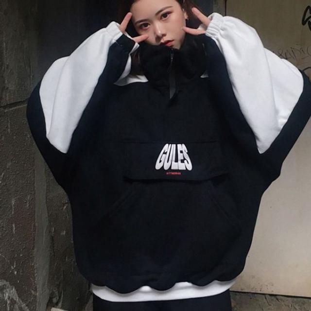 여성 겨울 기모 맨투맨 오버핏 셔츠 박스티