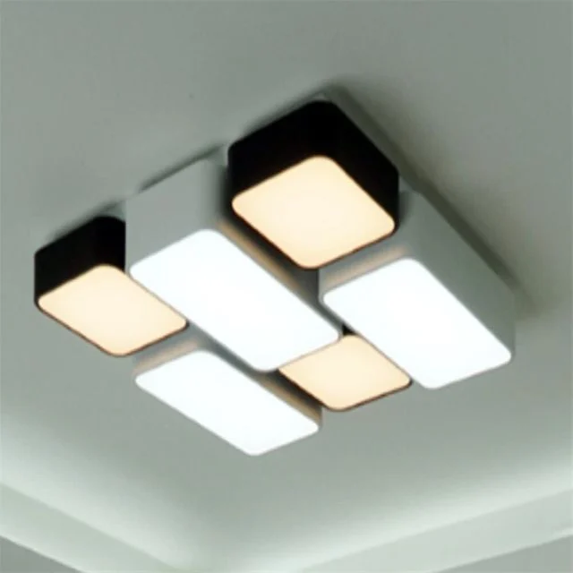 거실등 LED 색변환 6등 천장조명, 블록 디자인