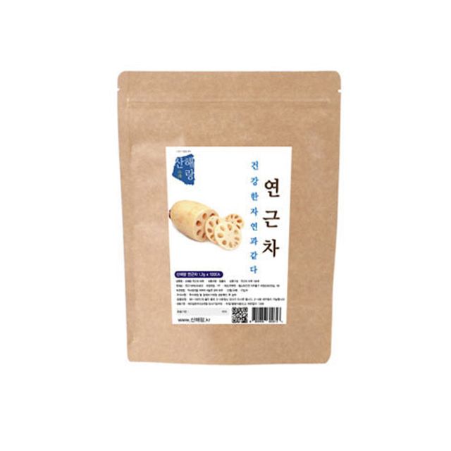 국내산 수제차 원물 볶은 연근차 1.2gx100티백 - 대용량 건강 차