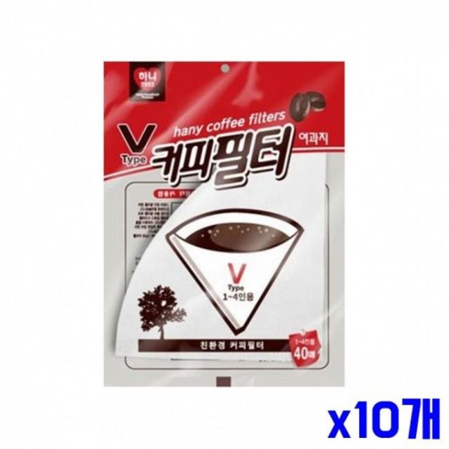 여과지 40매 x10개 커피여과지 커피필터 고급펄프 커