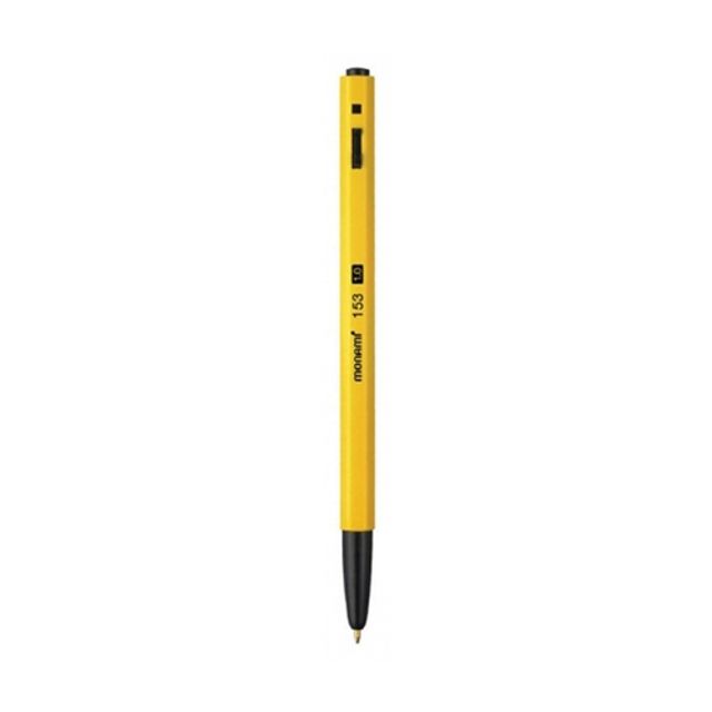 혜명몰 모나미 153볼펜 흑 1.0mm / 노랑케이스 - 타 (12개입) 볼펜1.0MM 부드러운볼펜 볼펜1.0 사무용볼펜