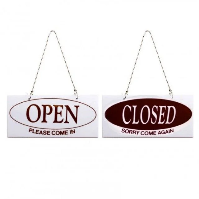 아트사인 양면 OPEN_CLOSED 표지판 2201 200x100mm 영업중 표시