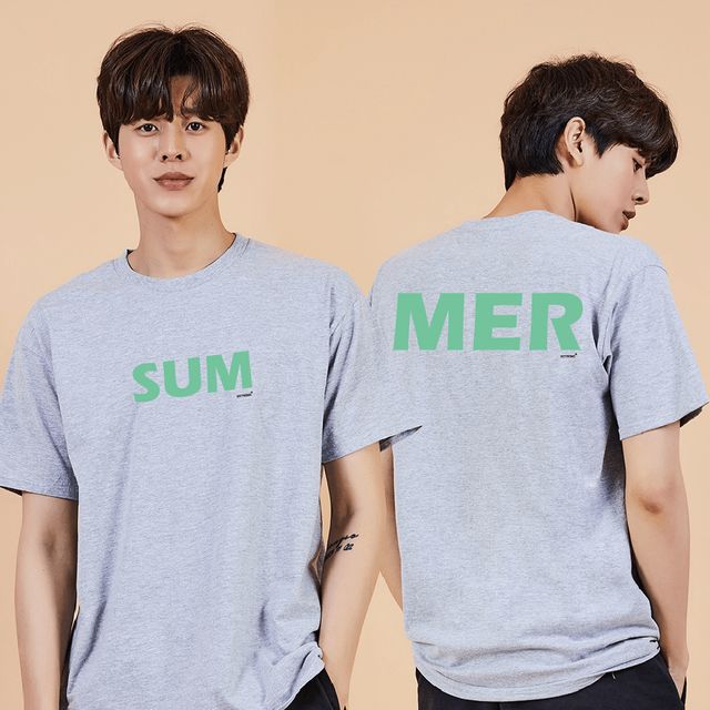 키밍 SUMMER 여성 남성 반팔티 커플 오버핏 여름 티셔츠