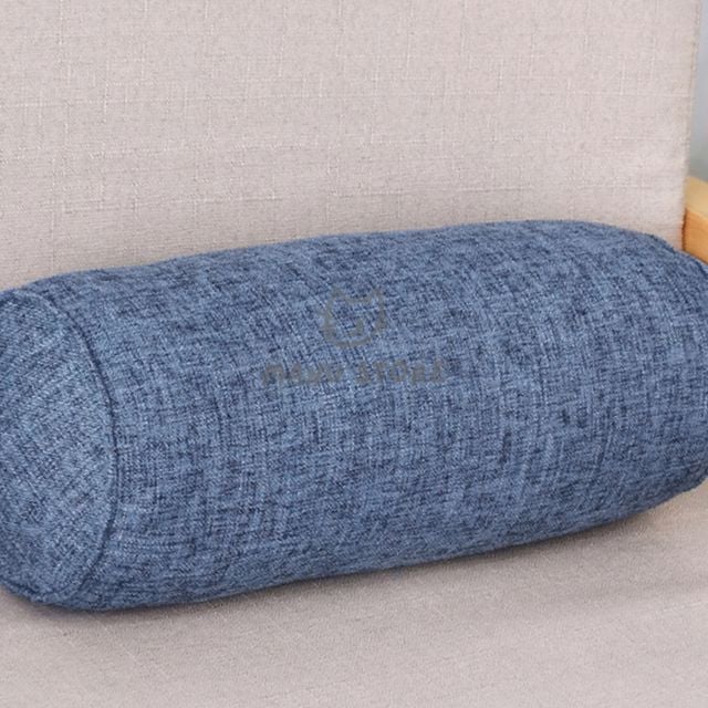 긴배게 원기둥쿠션 원통 쿠션 15x40cm 블루