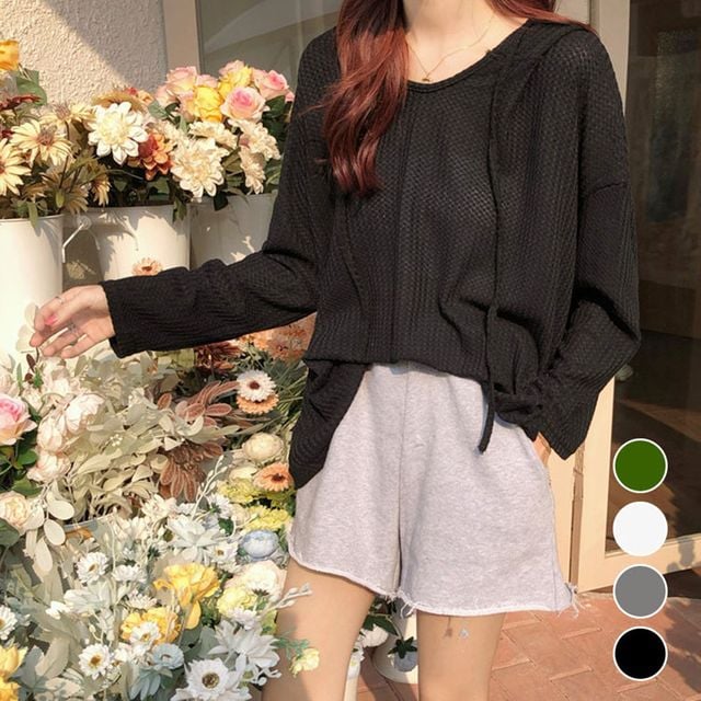 여성 봄 가을 캐주얼 데일리 오버핏 후드 티셔츠