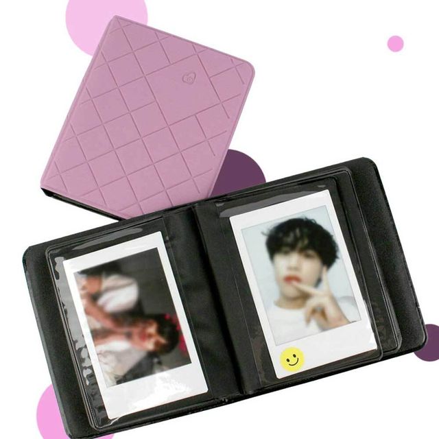 연보라 폴라로이드 사진첩 포토카드보관함