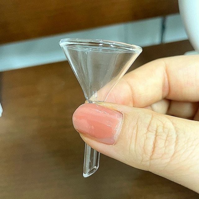 다용도 유리 미니 깔때기 깔대기 향수깔때기 유리깔때기 분액깔때기 화장품 소분 실험용품 시약병 미니깔때