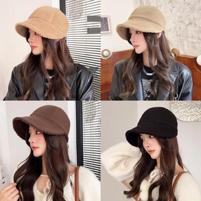 앙상블 양면 무스탕 캡 양털 모자 겨울 방한 챙모자
