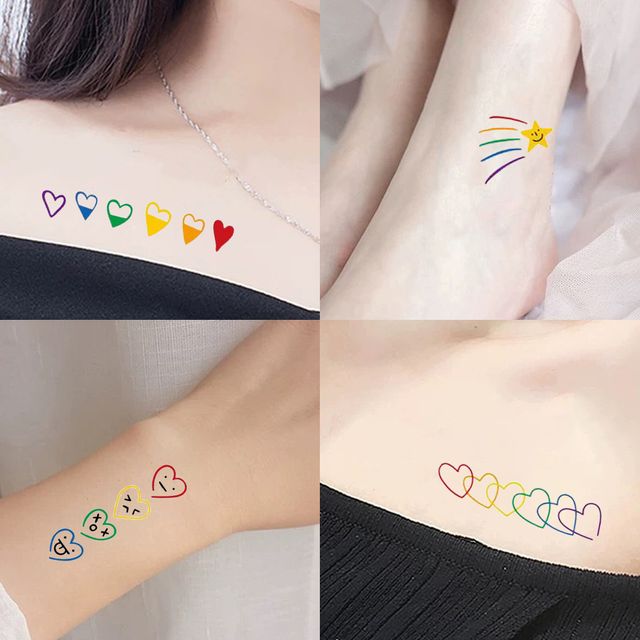 타투 스티커 10종 디자인 세트 N_1 문신 헤나