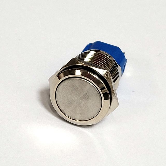 12V-24V 16mm 방수 푸쉬락버튼 스위치 플랫헤드