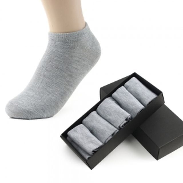 남성 양말 그레이 5p 남자양말 면양말