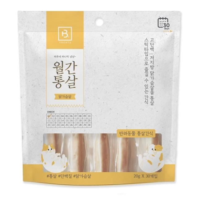 고양이 월간통살 닭가슴살 30개입 - 강아지 건강 간식