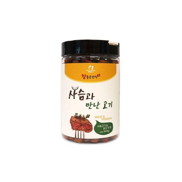 강아지 간식 사슴고기 닭고기맛 304g, 육포 건조간식