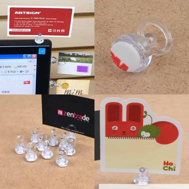 10P 메모꽂이 메뉴꽂이 메모홀더 메모클립 집게클립 사진꽂이