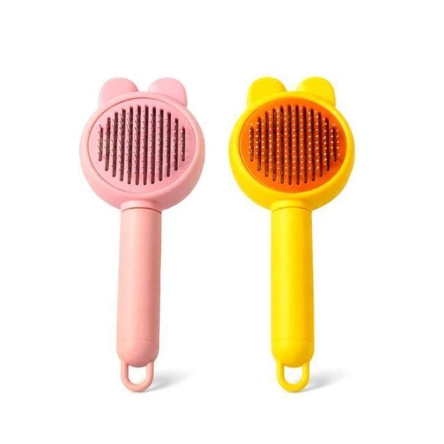원터치 고양이 슬리커빗 브러시