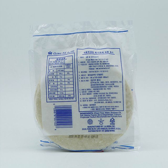 글로벌 밀 또띠아 340g - 15.24cm 냉동 만능 tortilla