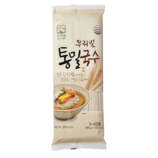 통밀국수 400g (우리밀 통밀국수 3~4인분)-5개