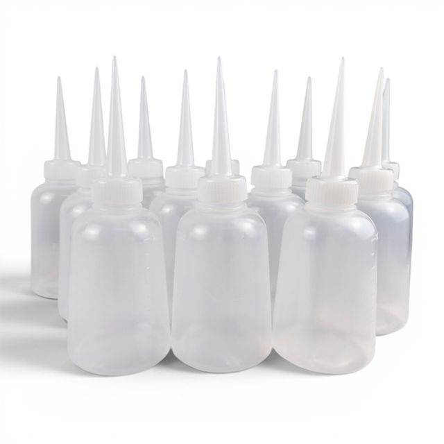기계 재봉틀 기름 병 뽀족 액체 용기 말랑 줄눈 공병 250ml 12p K671