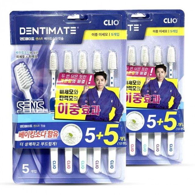 베이킹소다 미세모 양면 칫솔 구강 위생 세정