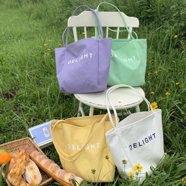 DELIGHT 레터링 에코백 6컬러 HH-G43