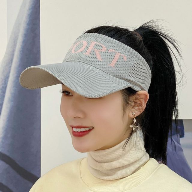 니트모자 스포츠용 골프썬캡 니트 그레이 남녀공용