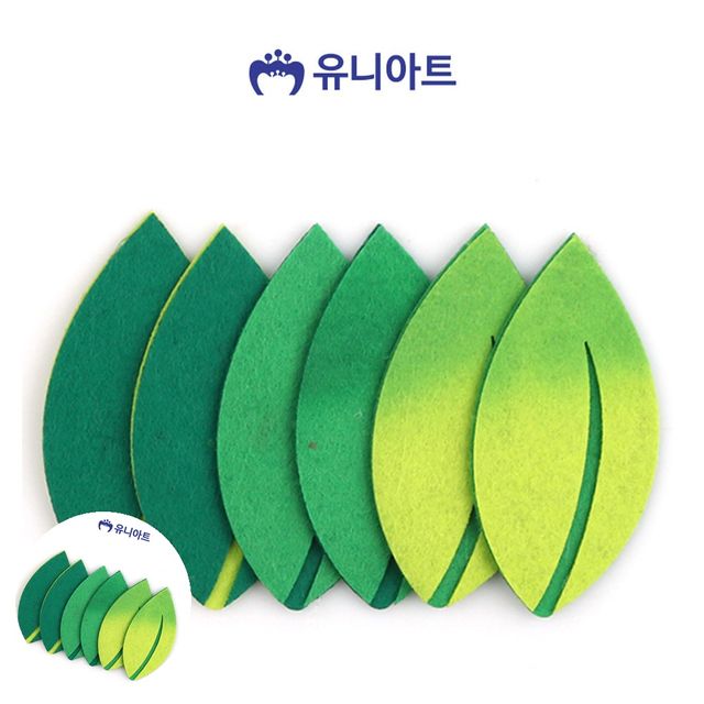 미술놀이재료 미술학습교구 투톤나무잎