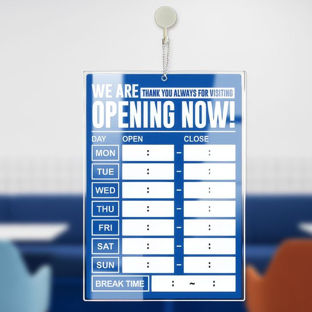 아크릴안내판 매장안내판 OPENING NOW 게시판 알림판 벽걸이메뉴판 210x300