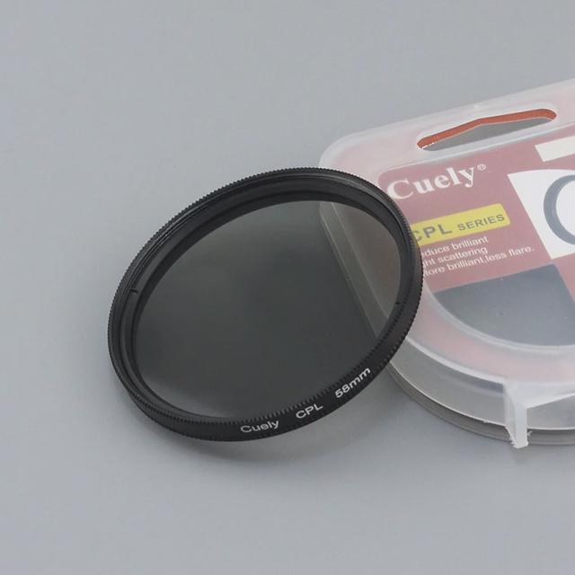 55mm Cuely CPL 필터 편광 렌즈 DSLR 카메라 캠코더