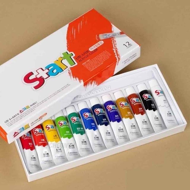 아크릴물감 7.5ml 12개 신꾸 신발꾸미기 벽꾸미기 에코백꾸미기