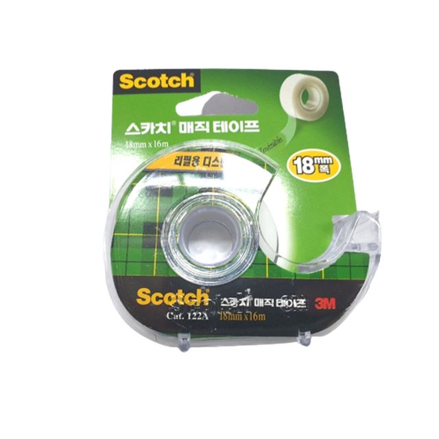 3M 필기가능 반투명 매직 스카치테이프 18x16mm 규격