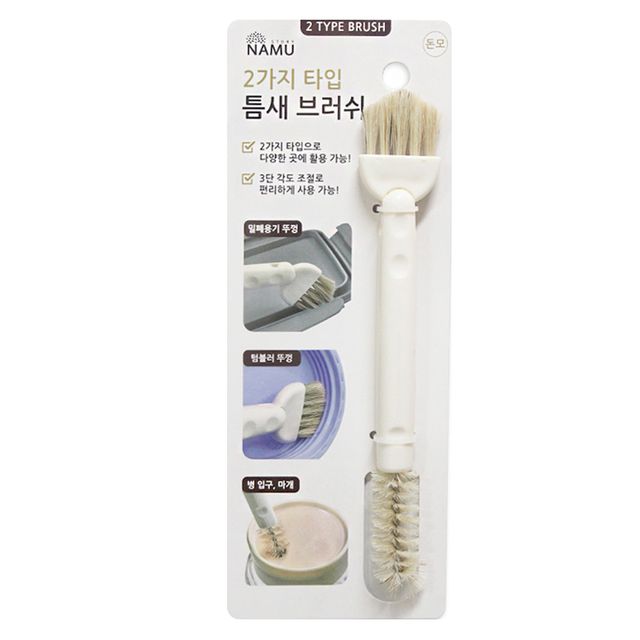 혜명몰 2가지 타입 틈색브러쉬 싱크대청소브러쉬 화장실청소솔 욕실청소브러쉬 배수구청소솔 주방청소브러