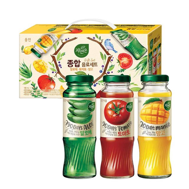 웅진 자연은종합음료세트 180mL 36병