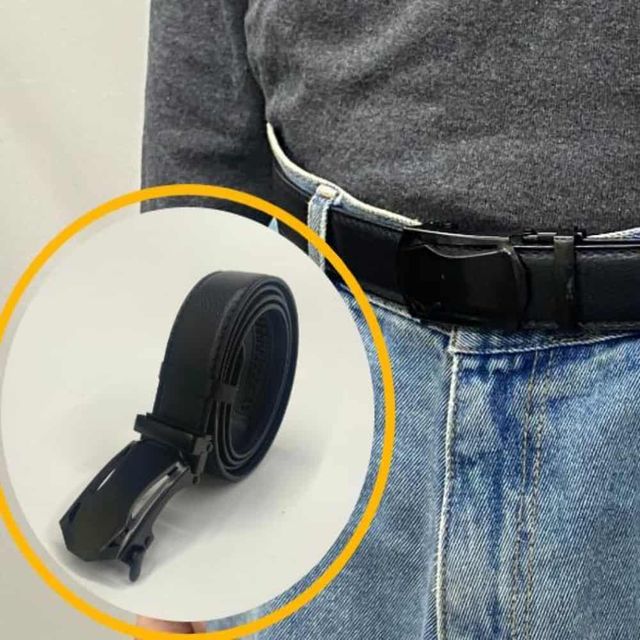 댄디블랙 버클 가죽 자동벨트 오토벨트 남성정장벨트