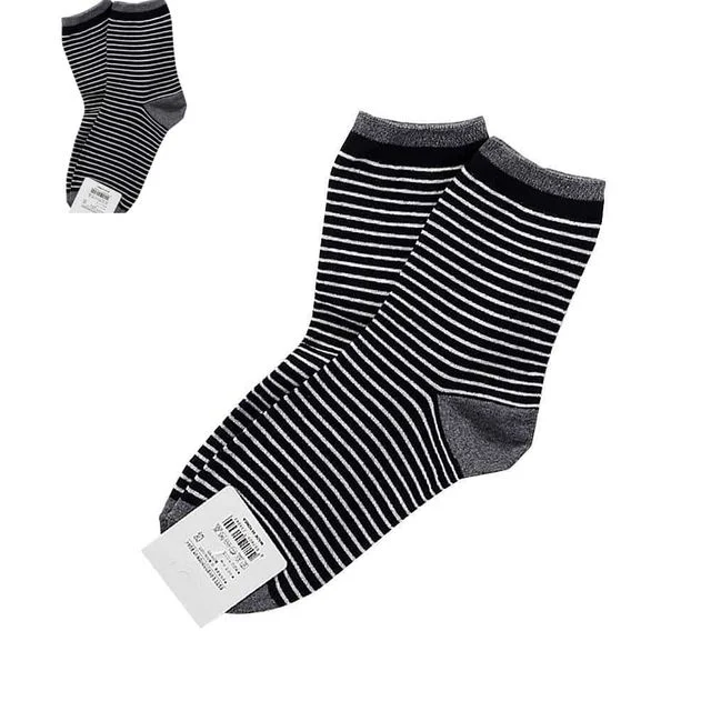여성용 잔줄무늬 중목양말 여자양말 회회 1켤레 데일리양말 요일양말 여성패션양말 여성삭스
