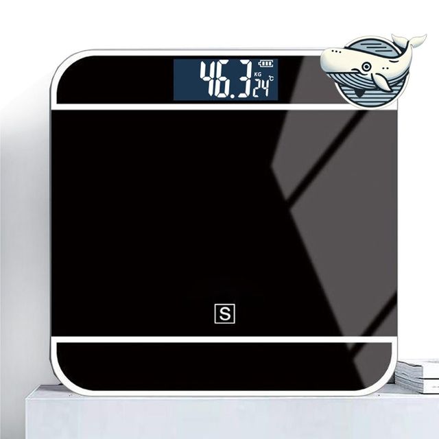 디지털 체중계 강화유리 블랙 180kg 초경량