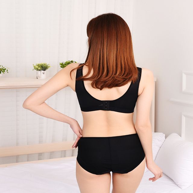 통기성 부분망사원단 편안한 노와이어 런닝형 후크 브라팬티세트
