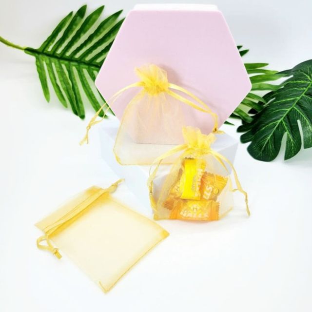통기성 좋은 다용도 망사주머니 7x9cm 골드 - 프리미엄 소형 포장