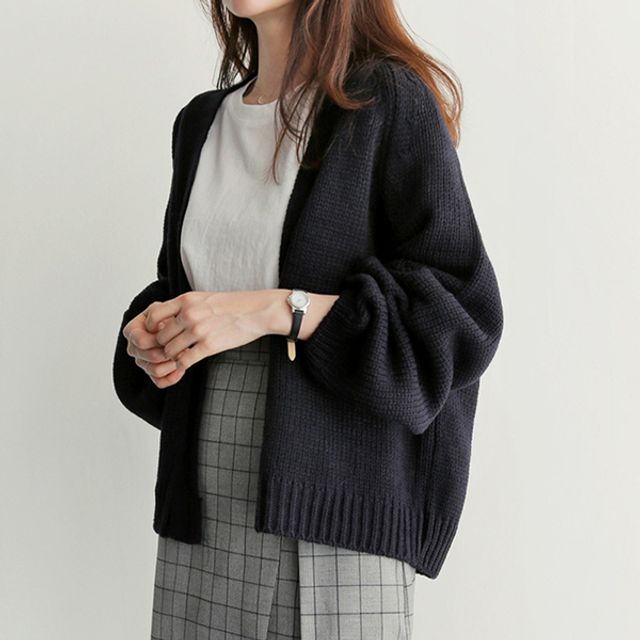 기본가디건 카디건 망토 숄 니트 스웨터