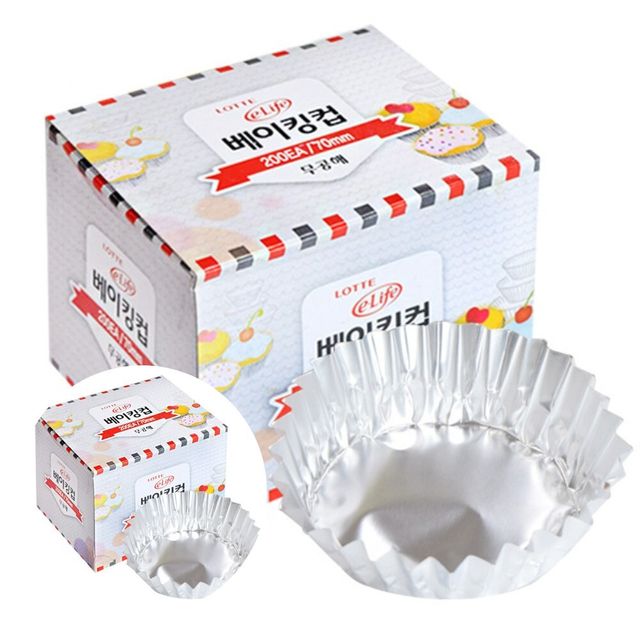 베이킹컵 70mm 200개입 유산지컵 머핀컵유산지