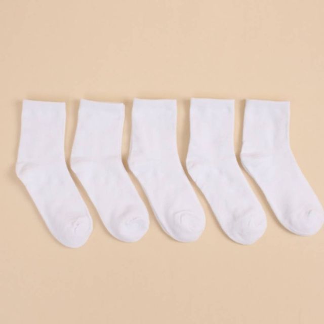 여성 중목 양말 5켤레 목양말 무지양말 데일리양말