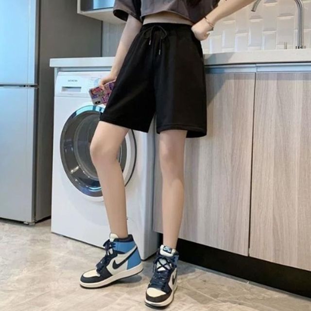 여름 여성 밴딩 핫팬츠 반바지, 휴양지 코디
