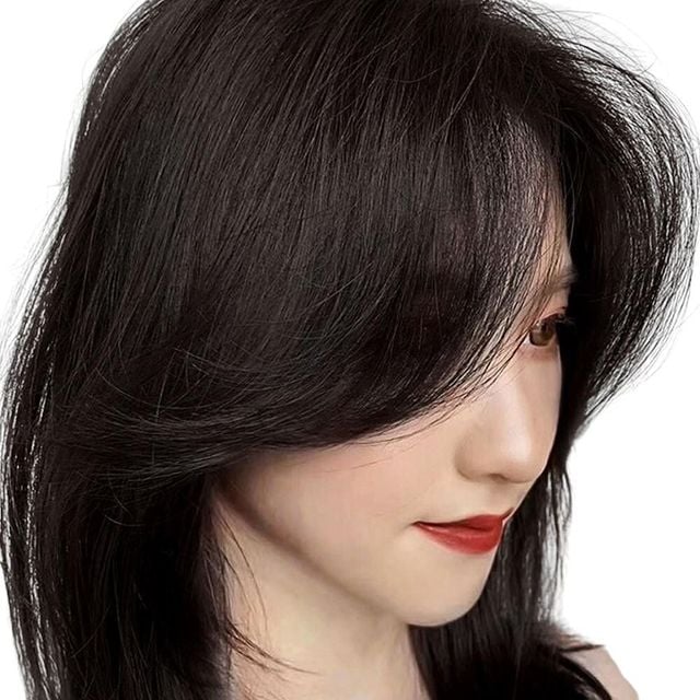 C컬 부분가발 (5p 블랙)