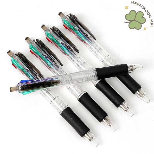 4색 멀티 볼펜 5p 0.7mm 볼펜판촉 볼펜판촉물 밑줄볼펜
