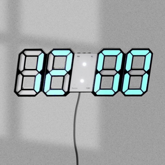 스마트 LED 벽걸이시계 리모컨 디지털 디자인벽시계